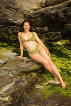 Jennings V-Cut High-Waisted Bikini Bottom