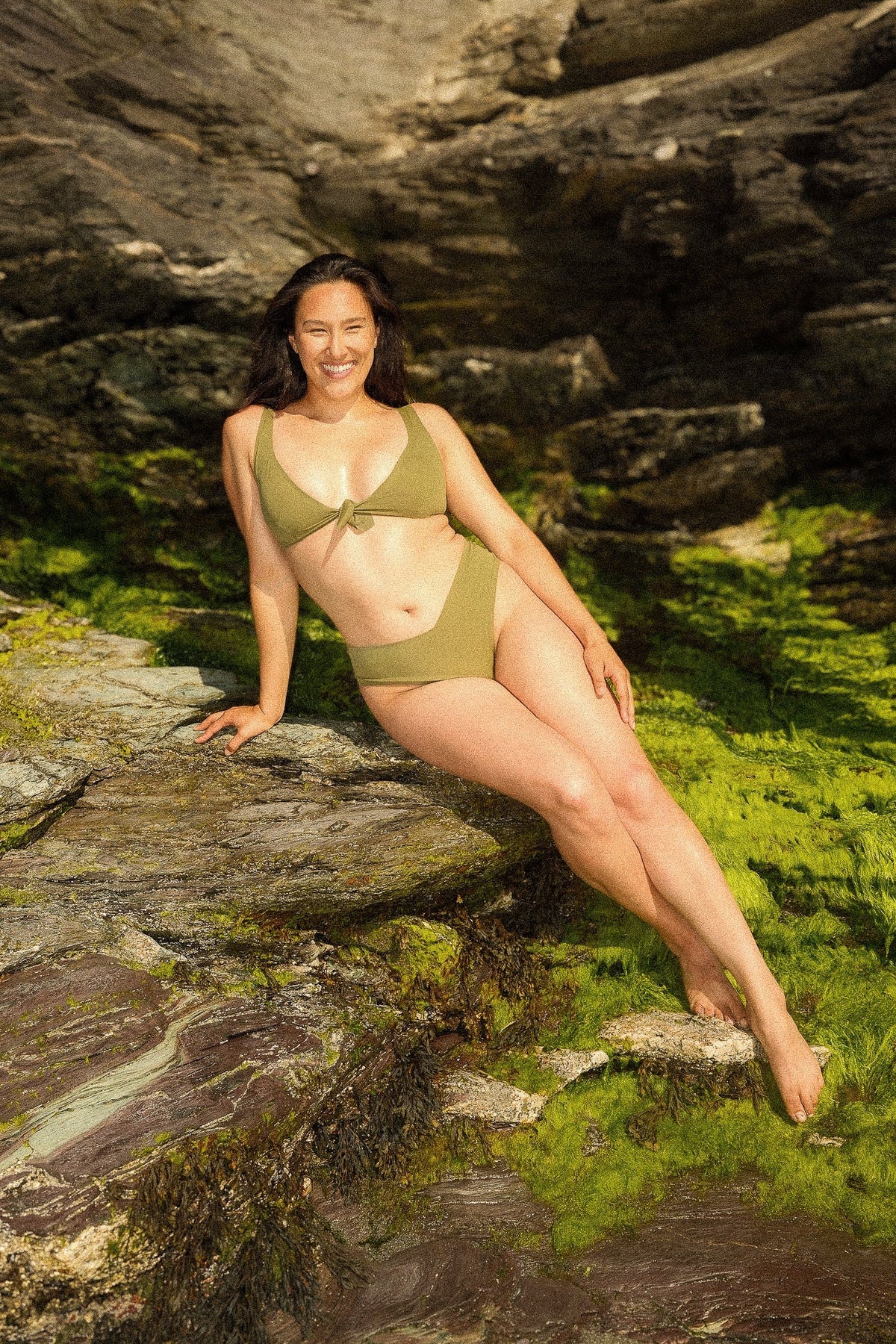 Jennings V-Cut High-Waisted Bikini Bottom